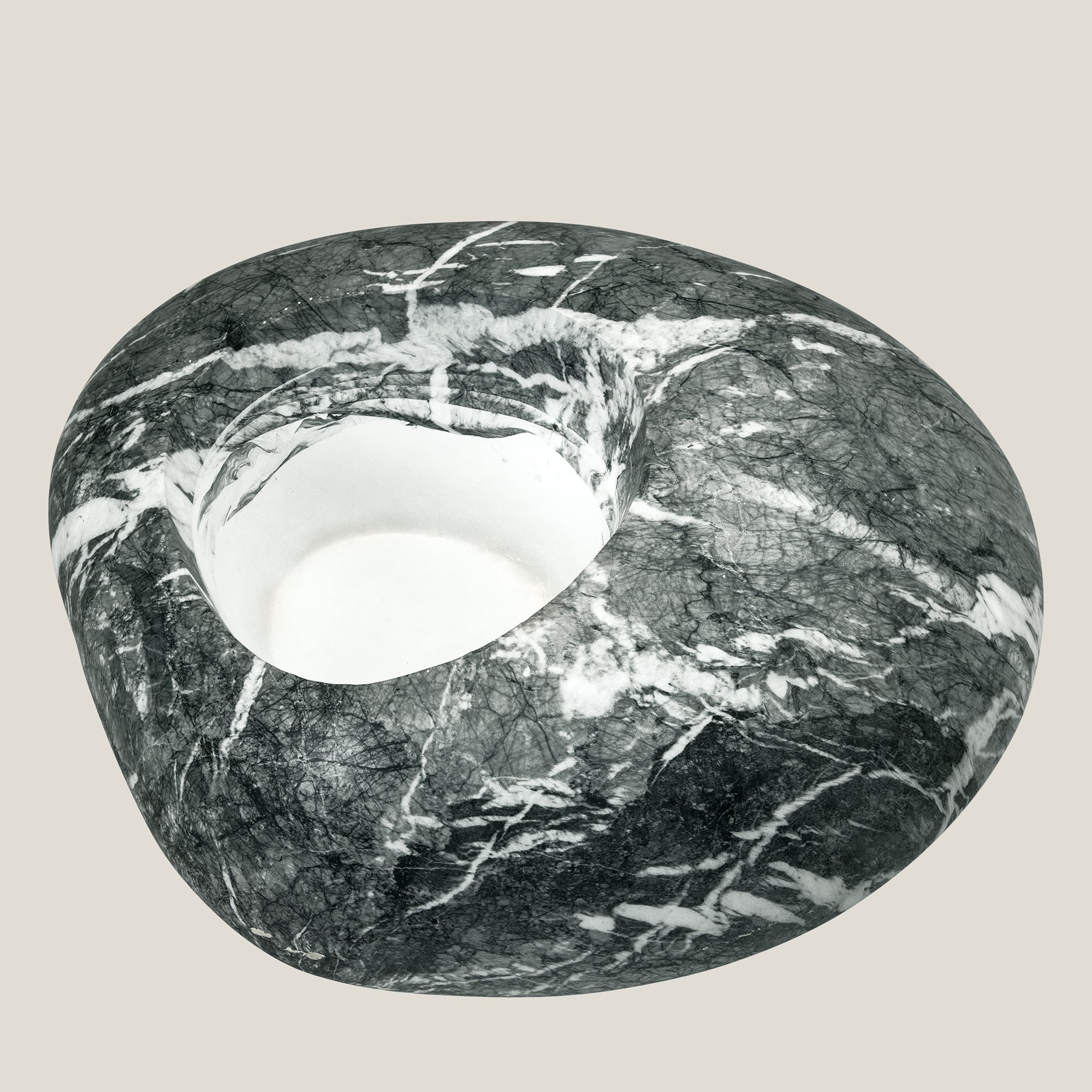 Marble Grey Rock Planter Small