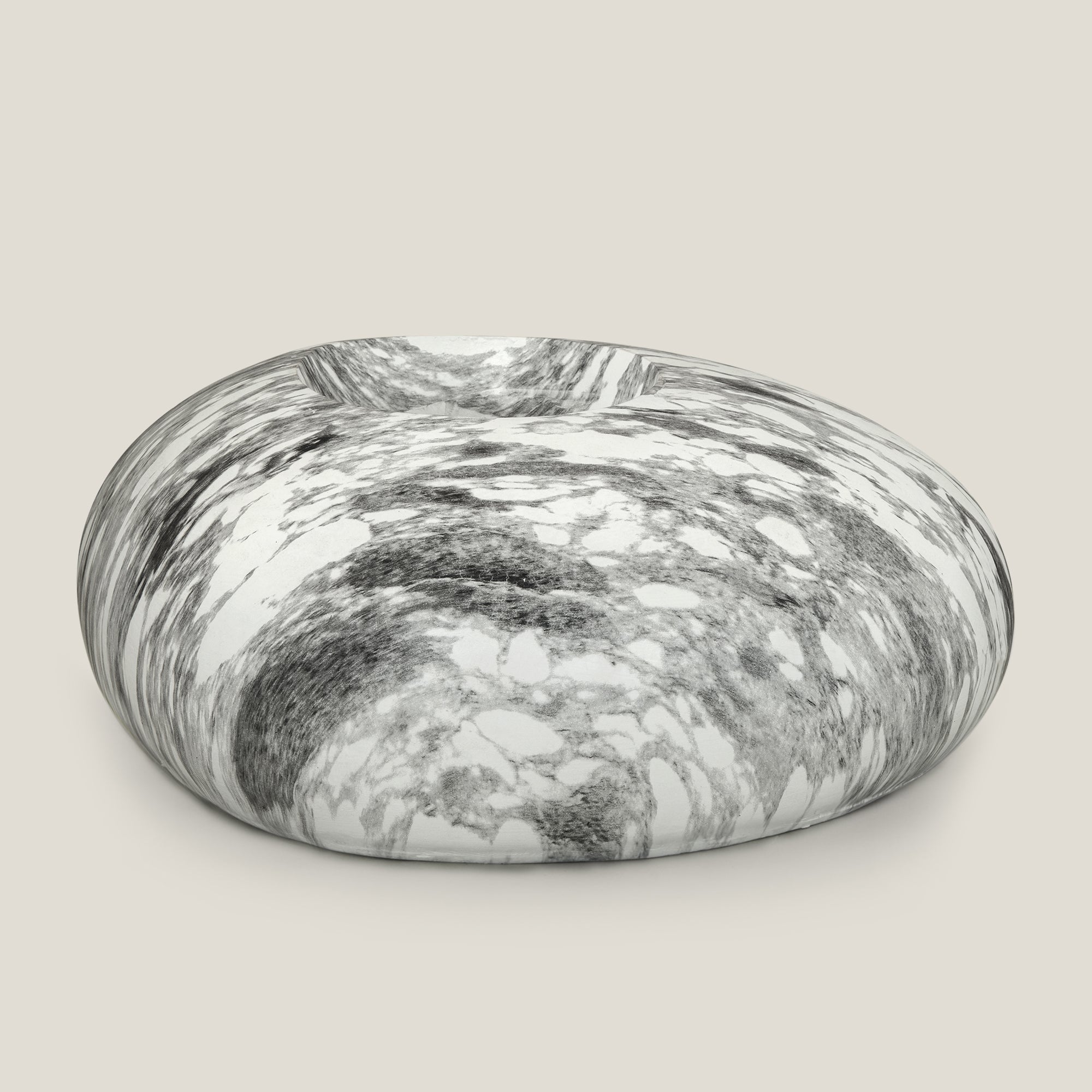 Marble Grey Resin Rock Planter Large