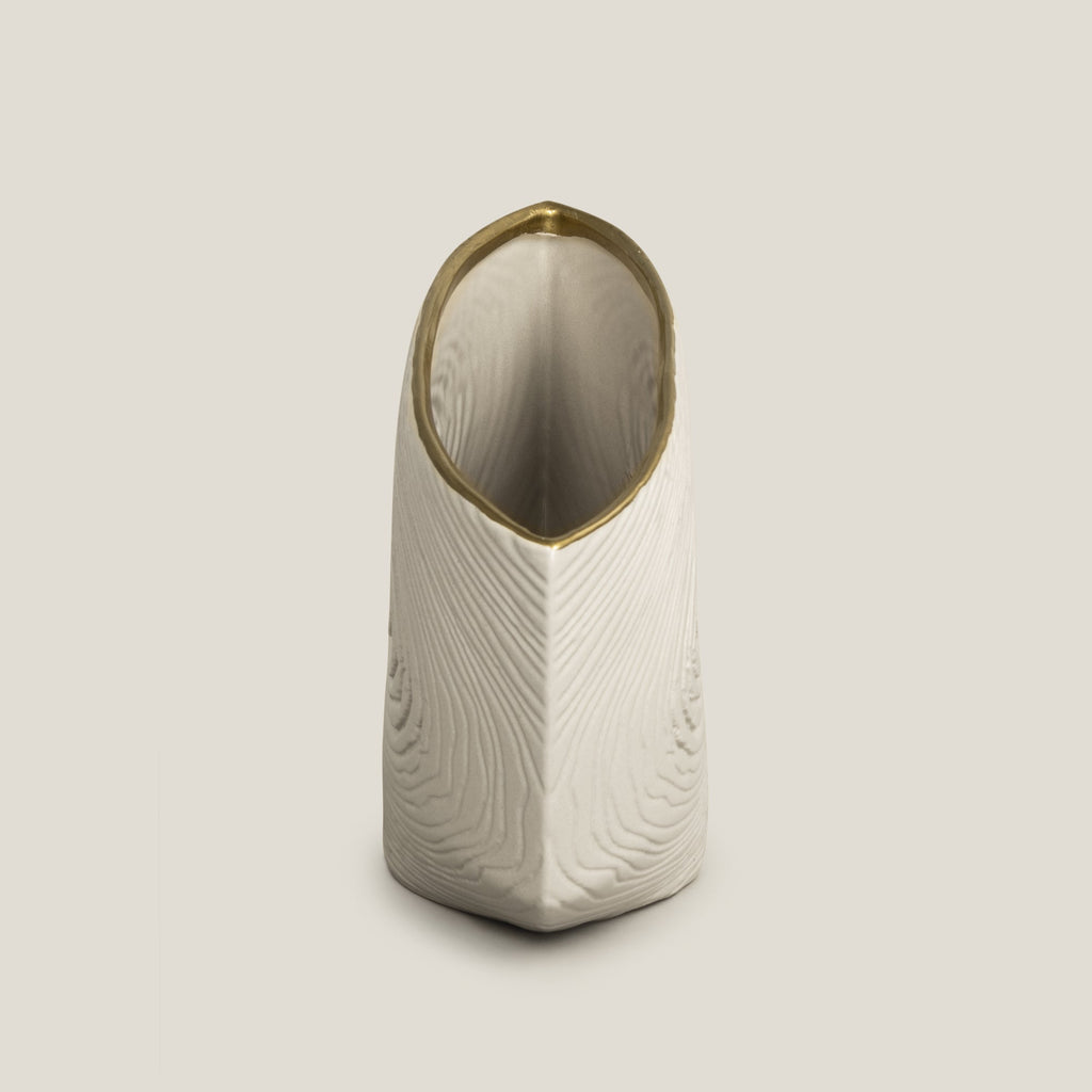 Woodland Beige Textured Ceramic Vase