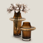Halo Brown Glass Vase S