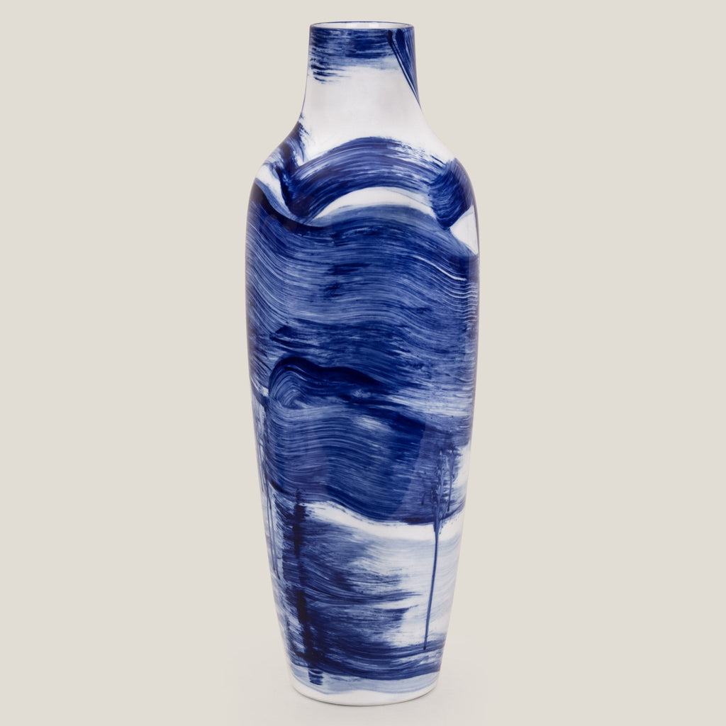 Aomori Blue Ceramic Vase