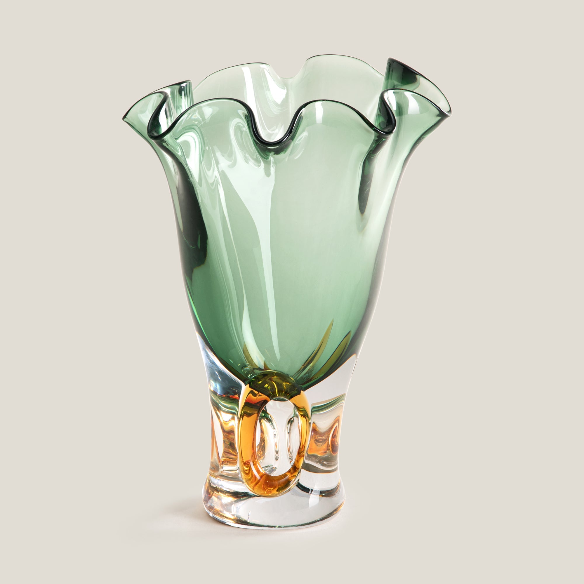 Emeralis Green & Amber Vase L