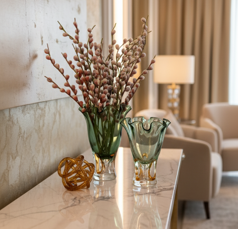 Emeralis Green & Amber Vase S